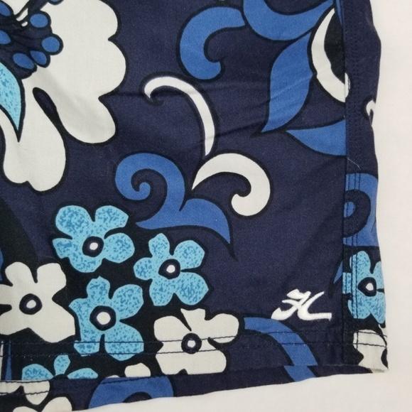 HOBIE BY HURLEY-  Men’s Size 32 Hybrid COTTON WALK/BOARD SHORTS- Floral Blue - Picture 2 of 14